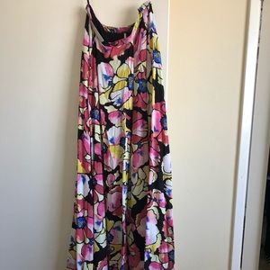 Free People Bright Multi-Colored Floral Maxi Skirt